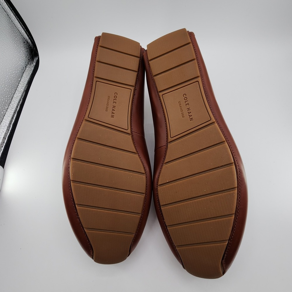 Cole Haan Grand Venetian Driving Shoes Mens 12M Woodbury Gum Leather Loafers NEW - Picture 10 of 11